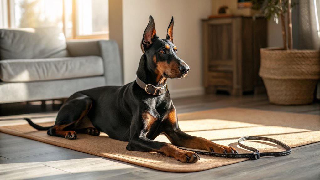 calm intelligent loyal doberman