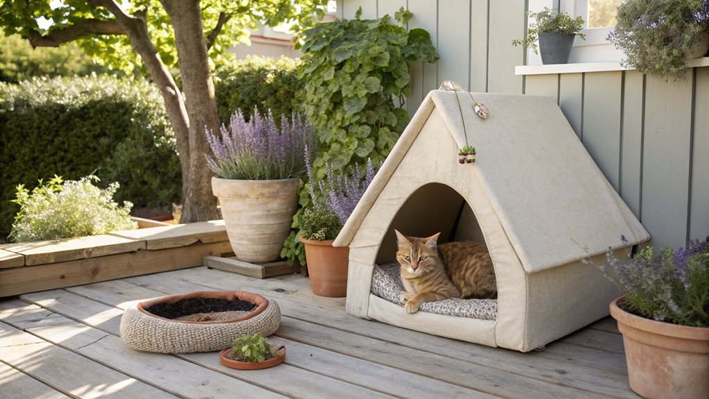 cozy outdoor cottages for cats