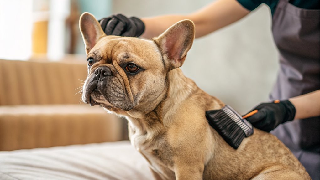 weekly brushing for frenchie coat care